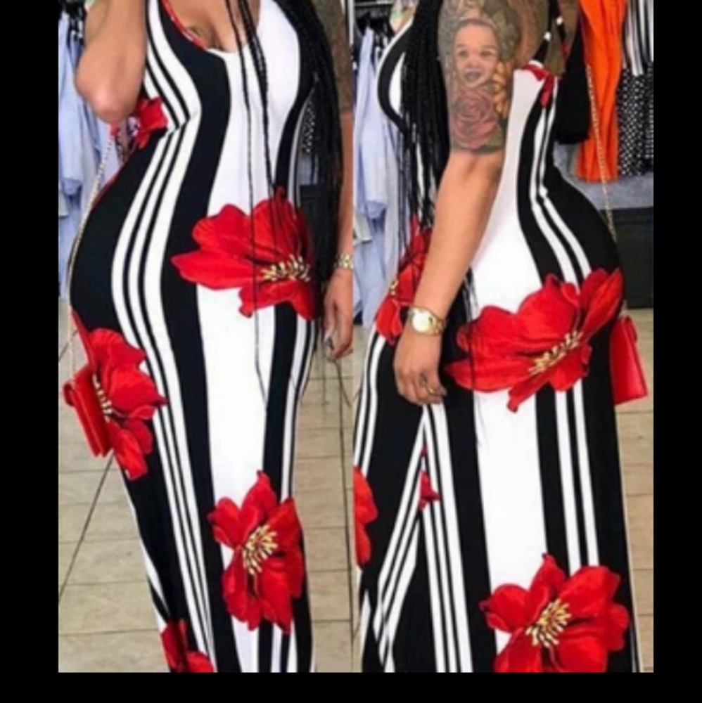 Red Maxi Summer dress